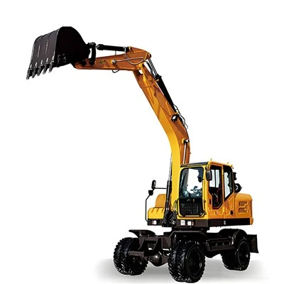 7.5 ตันน้ำหนัก Earthmover Wheel Excavators สำหรับขาย